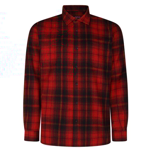 Bigdude Checked Flannel Long Sleeve Shirt Poppy Red